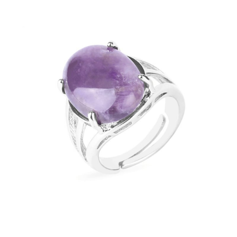 Bague pierre violette Améthyste