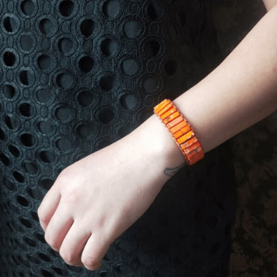 Bracelet en Jaspe Orange