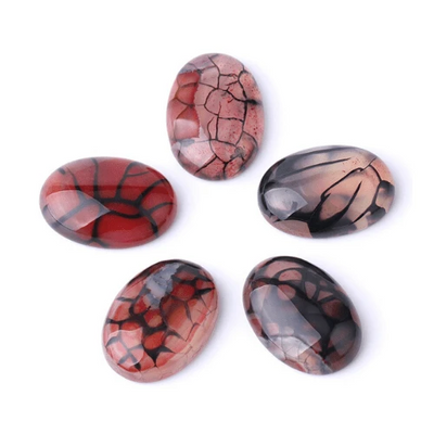 Cabochon Pierre Naturelle<br>Agate Veine Dragon Rouge - Mystic Soul