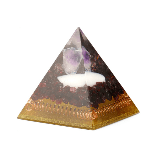 Pyramide Orgonite<br>Grenat - Mystic Soul