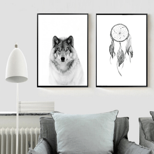 Affiche Animal Totem Loup - Mystic Soul