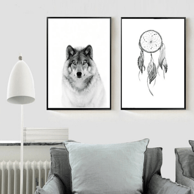Affiche Animal Totem Loup - Mystic Soul